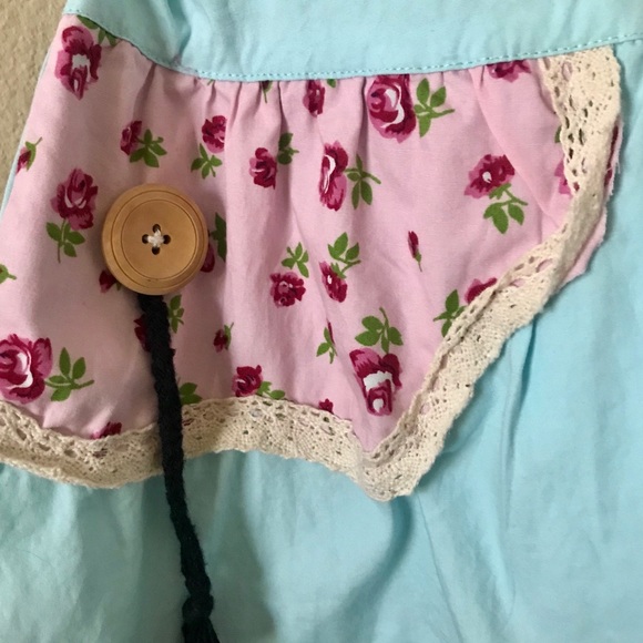 SUNBOREE Patchwork Blue Dress with Wooden Buttons - Picture 10 of 15